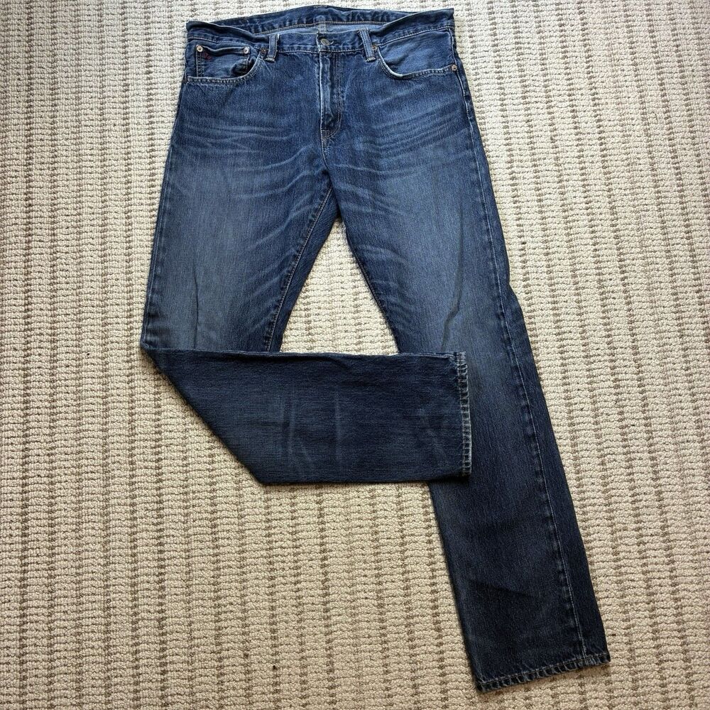 Polo Ralph Lauren Varick Slim Straight Blue Denim Jeans Selvedge Mens 34x32